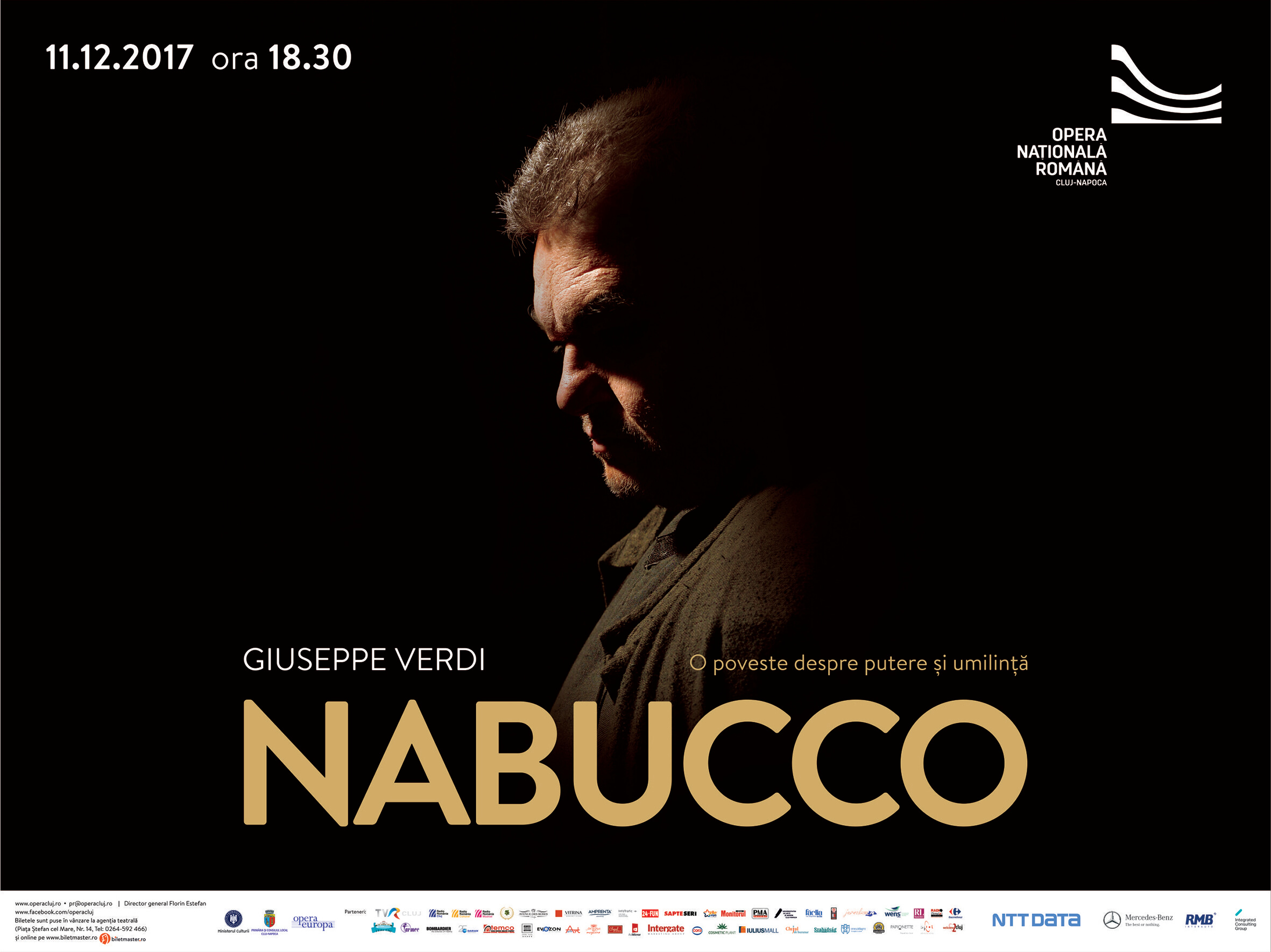 Luni, 11 Decembrie, o reprezentație excepțională a operei ”NABUCCO” ne va reaminti o poveste legendară despre putere și umilință